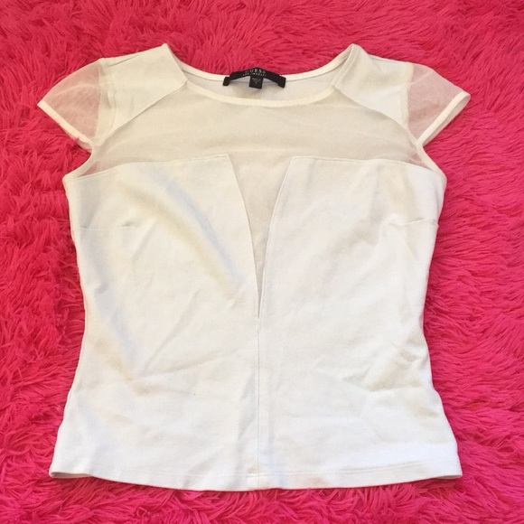 ❌SOLD❌Semi Sheer Guess T-Shirt🤍 - Picture 2 of 5